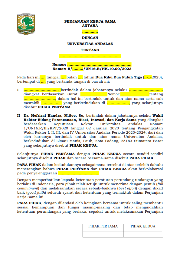 Draft Memorandum of Agreement (MoA/PKS) [IND]